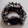 Onyx cabochon bracelet
